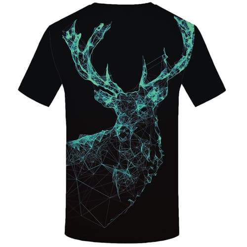 
Deer T shirts Men Geometric T-shirts Graphic Black Tshirt Printed Animal T-shirts 3d Punk Tshirts Casual Short Sleeve Fashion - KYKU
                