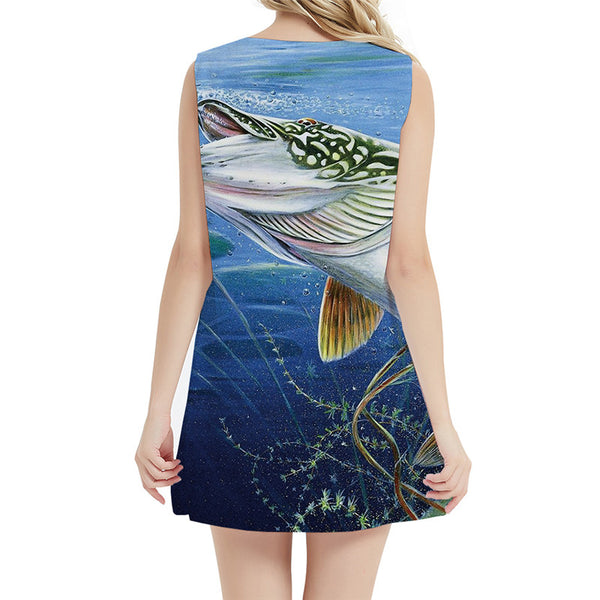 
Fish Dress Women Ocean Short Tracksuits Sexy Animal Tank Fishinger 3d Print Womens Clothing Casual
                