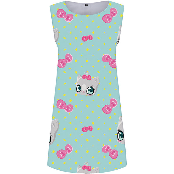 Cat Dress Women Animal Sexy Cartoon Ladies Dresses Star Party Womens Clothing Elegant