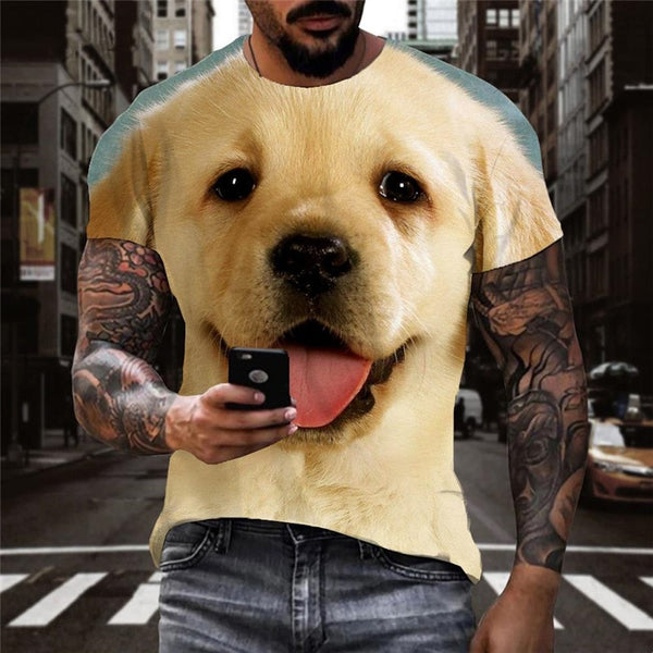 
tshirts Golden Retriever dog Puppy Cute Pets Casual shirt 3D men big Smart dogs art costume Casual
                
