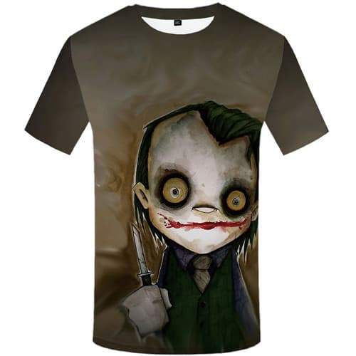 Halloween T shirts Men Witch T-shirts Graphic Skull Tshirts Cool Blood Shirt Print Gray T shirts Funny Short Sleeve Hip hop Mens - KYKU