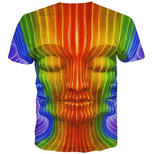 
Alien T-shirt Men Psychedelic T shirts Funny Colorful T-shirts Graphic Dizziness Tshirts Novelty Rainbow Tshirt Anime - KYKU
                