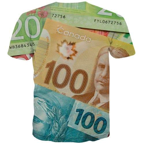 
Money T-shirt Men Canadian Dollar T shirts Funny Canada Tshirt Printed Flower Tshirts Novelty Harajuku Tshirts Casual - KYKU
                