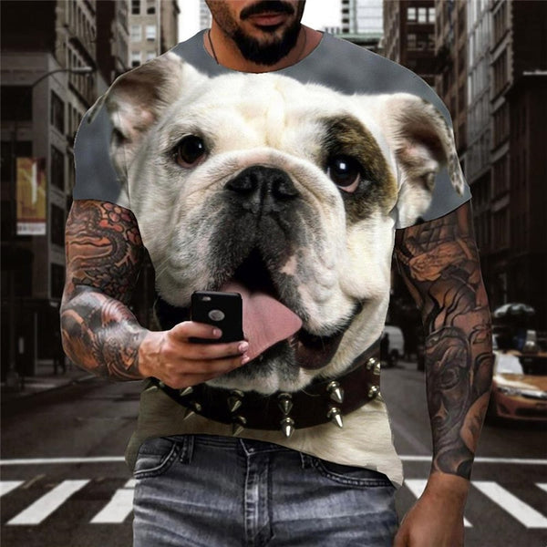 
tshirts dog shirt tee Puppy Cute animal male big Smart dogs art costume Casual
                