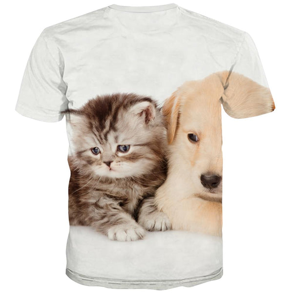 
t shirt animaltop tee docile petsmen art costume cat and dog Cool
                