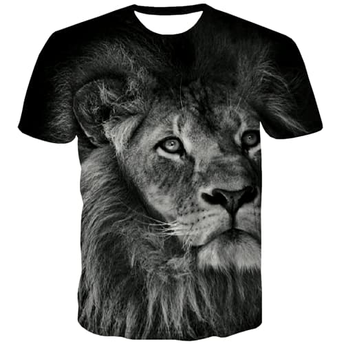 Tiger T shirts Men Animal T shirts Funny Funny Tshirts Novelty Street Shirt Print Short Sleeve Full Print Men/women Digital Male - KYKU