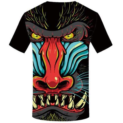 
Monkey T-shirt Men Animal T shirts Funny Graffiti Tshirts Cool Gothic T-shirts Graphic Colorful Tshirts Casual Short Sleeve - KYKU
                