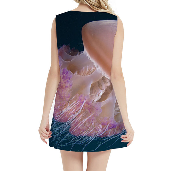 
Jellyfish Dress Women Harajuku Ladies Dresses Colorful Korean Style Ocean Short Womens Clothing Vintage
                