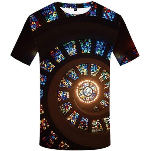 Psychedelic T shirts Men Dizziness Tshirt Printed Eye Tshirts Cool Geometric Tshirt Anime Colorful T-shirts 3d Short Sleeve - KYKU