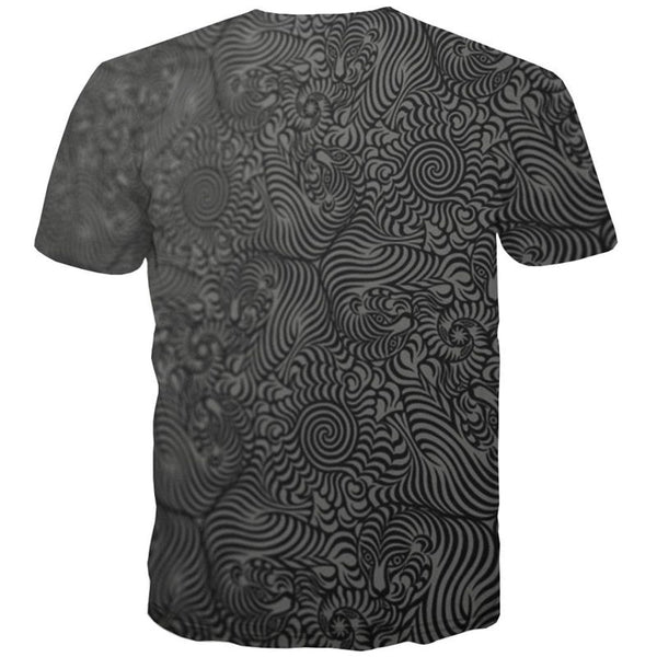 
black tiger pattern shirts special texture top tee art costume different men Casual
                