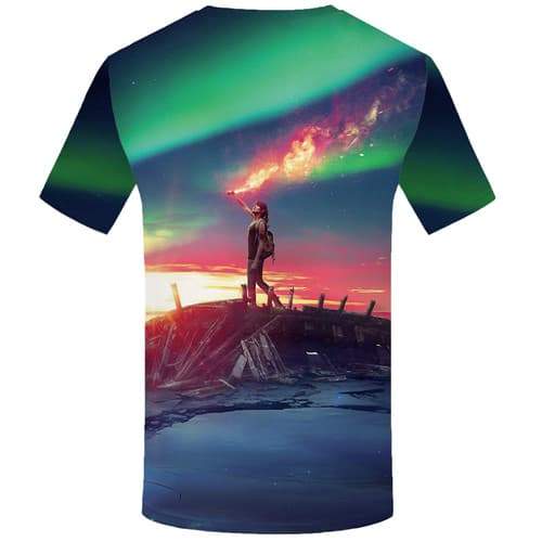 
Aurora T shirts Men Flame T shirts Funny Colorful Tshirt Anime Art T-shirts Graphic Harajuku Shirt Print Short Sleeve Hip hop - KYKU
                