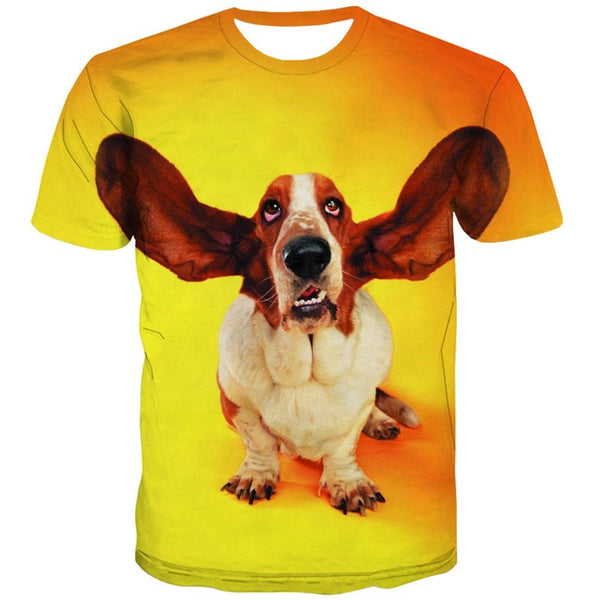 
t shirt dog Puppy Cute animal Print clothes Cool big Smart dogs male art costume
                