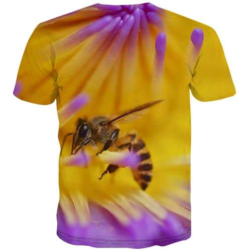 
Bee T shirts Men Flower T-shirts 3d Harajuku Shirt Print Yellow T-shirts Graphic Hip Hop Tshirt Printed Short Sleeve Fashion - KYKU
                