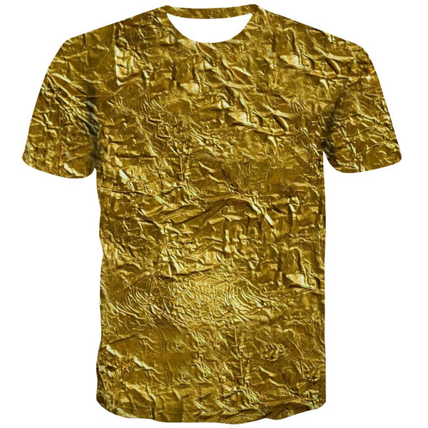 
Gold foil texture t shirts 3D tshirt special texture different men Cool art costume
                