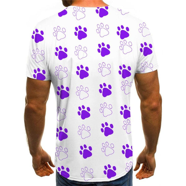 
dog paw print tshirts Puppy Cute Pets shirt tee men big Smart dogs Cool art costume
                