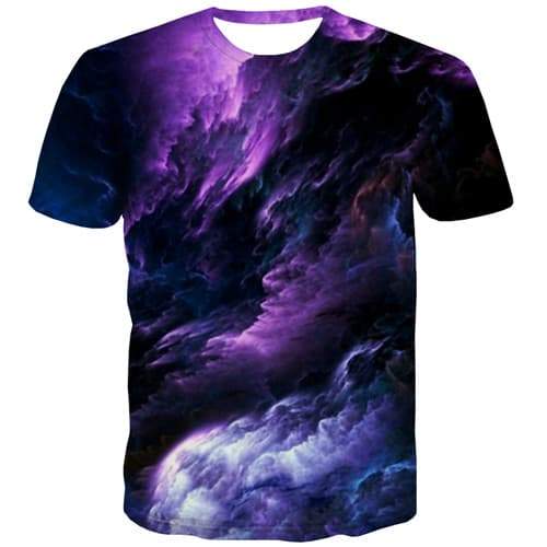 Galaxy T shirts Men Space Tshirts Cool Nebula Tshirt Anime Abstract Tshirt Printed Harajuku Tshirts Casual Short Sleeve summer - KYKU