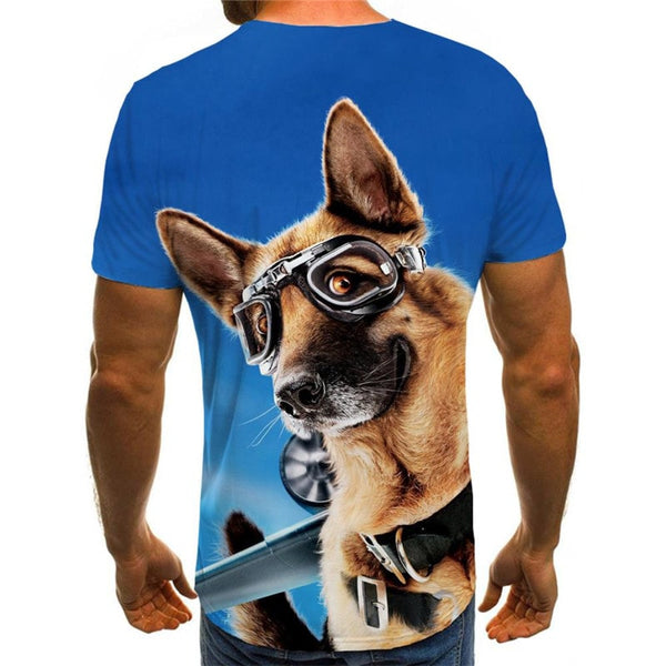 
animal tshirt docile pets tee top art costume men Cool cat and dog
                