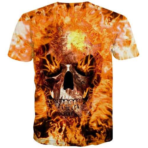 
Skull T-shirt Men Flame T shirts Funny Skeleton T-shirts 3d Punk Shirt Print Gothic Tshirts Novelty Short Sleeve Hip hop Men - KYKU
                