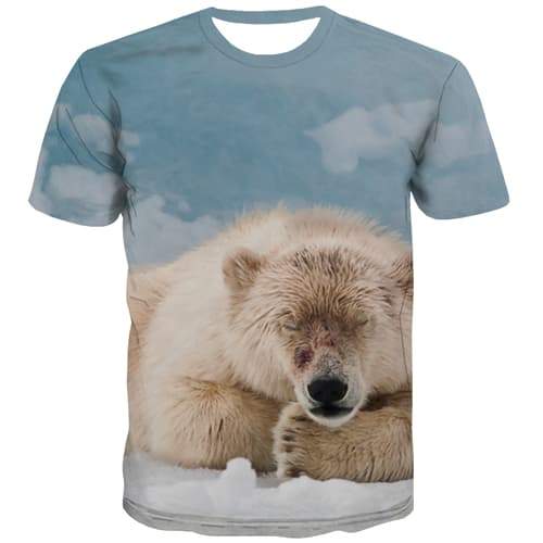 Russia T shirts Men Bear Tshirt Anime Animal T shirts Funny Hip Hop T-shirts Graphic Punk Rock Shirt Print Short Sleeve Fashion - KYKU