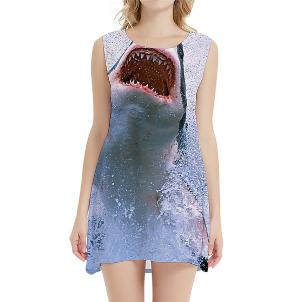 Shark Dress Women Fish Sexy Tracksuits Boho Animal Korean Style Fishinger Beach Womens Clothing Vintage