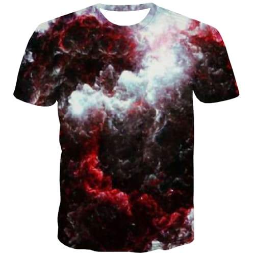 Galaxy T-shirt Men Abstract Tshirt Printed Psychedelic Tshirts Novelty Colorful T shirts Funny Hip Hop Tshirts Casual - KYKU