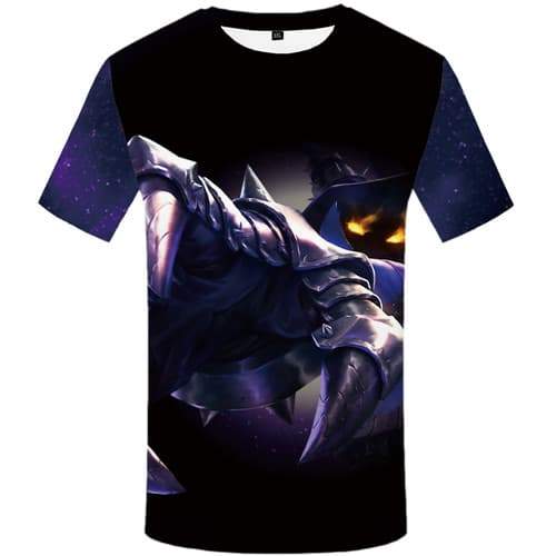 Mage T-shirt Men Game T shirts Funny Black T-shirts 3d War Shirt Print Flame T-shirts Graphic Short Sleeve Hip hop Men Tee Top - KYKU