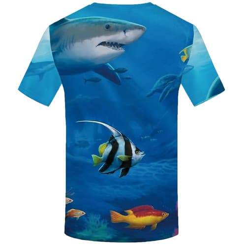 
Shark T shirts Men Fish Shirt Print Animal T-shirts 3d Ocean Tshirt Printed Blue Tshirt Anime Short Sleeve Hip hop Men women Tee - KYKU
                