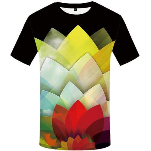 Rainbow T shirts Men Geometric T-shirts 3d Colorful T-shirts Graphic Gothic T shirts Funny Abstract Tshirts Novelty Short Sleeve - KYKU