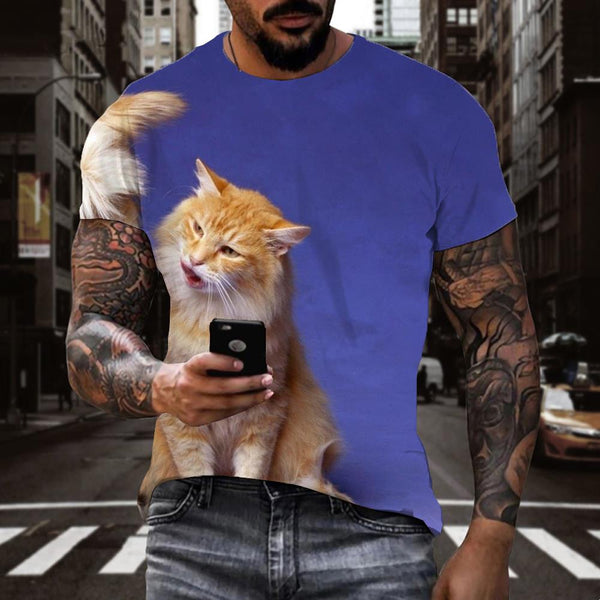 
animal tshirtNovelty 3D shirt docile petsCool men art costume cat and dog
                