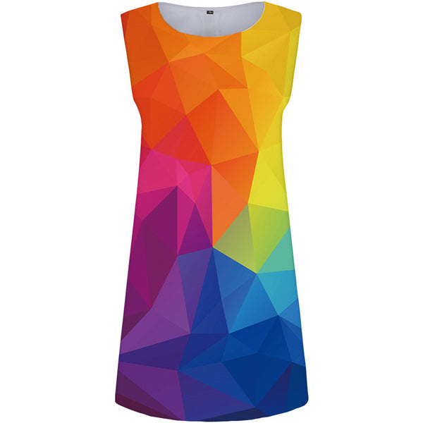 Graphics Dress Women Colorful Office Geometry Sexy Womens Clothing Vintage