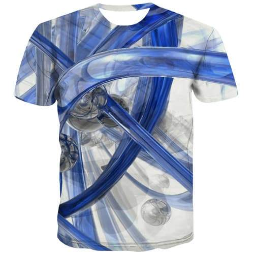 Psychedelic T-shirt Men Harajuku T-shirts Graphic White Tshirt Anime Abstract Tshirt Printed Gothic T-shirts 3d Short Sleeve - KYKU