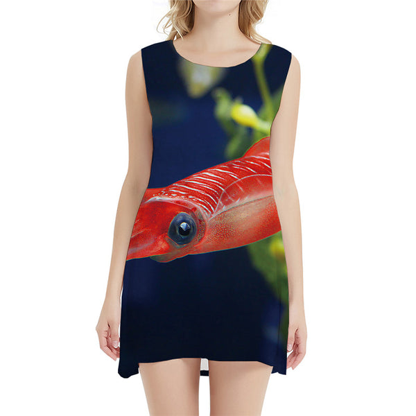 Fish Dress Women Tropical Boho Ocean Ladies Dresses Tuna Sexy Animal Sundress Womens Clothing Summer