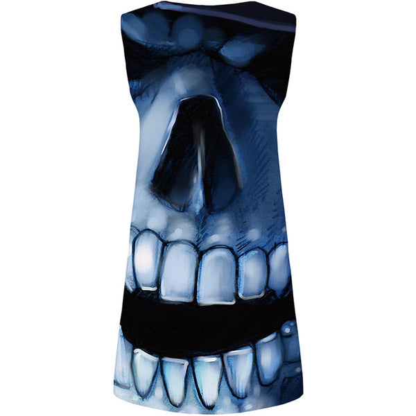 
Skull Dress Women Cartoon Tank Art Sundress Gothic Ladies Dresses Rock Office Womens Clothing Vintage
                