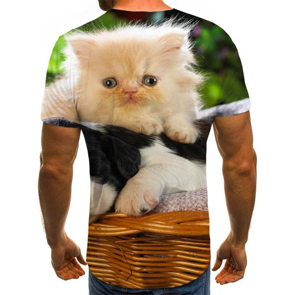 
t shirt animaldocile pets clothingart costume cat and dog men Cool
                
