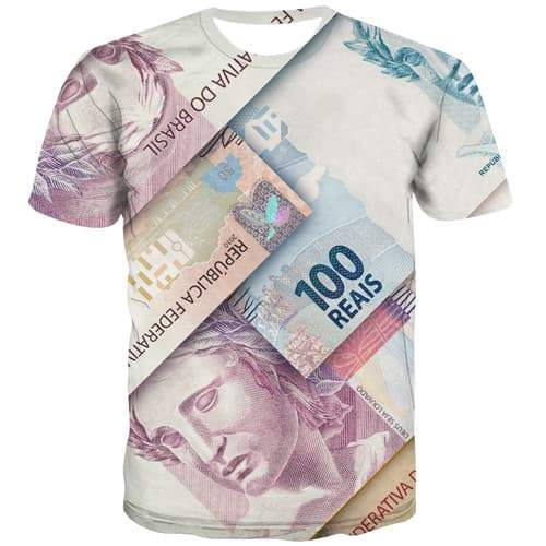 Money T shirts Men Geometric Tshirts Casual Art T-shirts 3d Harajuku T-shirts Graphic Gothic Tshirt Anime Short Sleeve Hip hop - KYKU