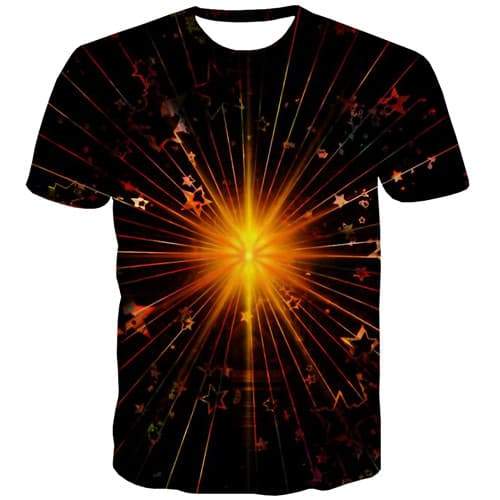 Abstract T shirts Men Flame T-shirts 3d Galaxy Tshirt Printed Psychedelic Tshirts Novelty Black T-shirts Graphic Short Sleeve - KYKU
