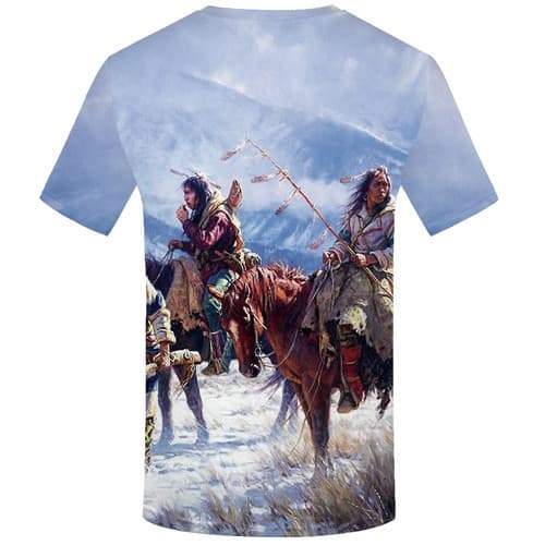 
Native American Indians T shirts Men Feather T-shirts 3d Mountain Tshirt Anime Animal T shirts Funny War Tshirt Printed - KYKU
                