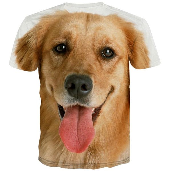 
shirts Golden Retriever dog t shirt 3D Puppy Cute Pets men Casual big Smart dogs art costume
                