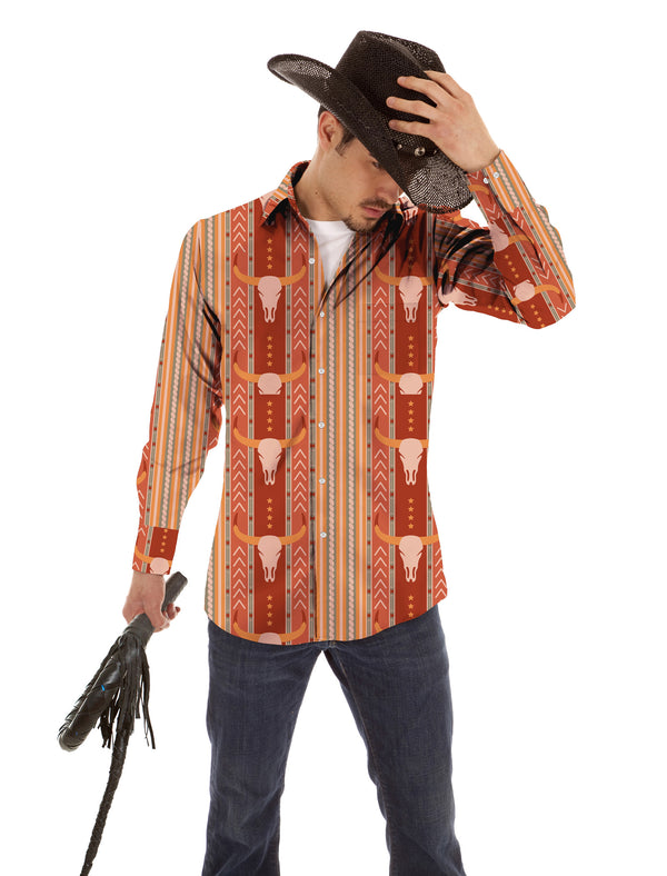 
KYKU Cowboy Shirts for Men Western Button Down Shirt Long Sleeve Dress Shirts Casual Clothing with Pocket
                