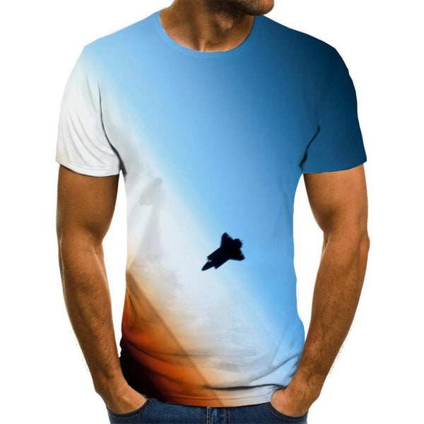shirt Airship air ship Funny 3D t shirt Cool art costume men flying ship