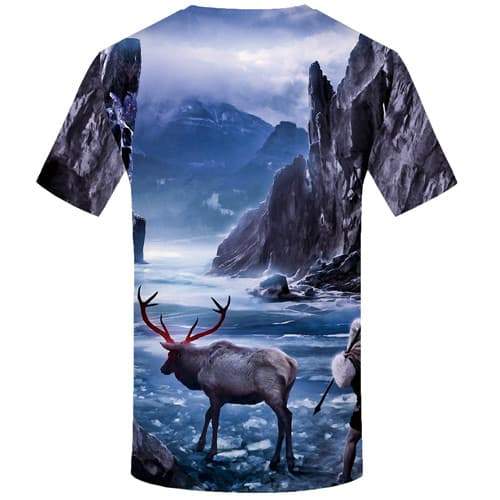 
Deer T-shirt Men Mountain Tshirt Printed Animal Tshirt Anime Character Tshirts Cool War T-shirts 3d Short Sleeve T shirts Mens - KYKU
                