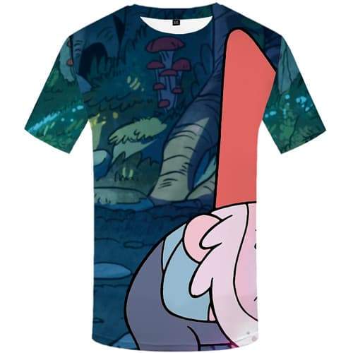 Rainbow T shirts Men Cartoon Tshirt Printed Forest T-shirts 3d Colorful T shirts Funny Gothic Tshirts Casual Short Sleeve - KYKU