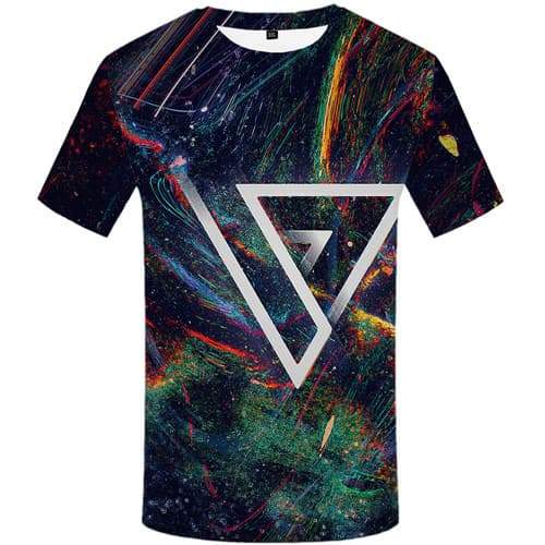 Geometric Flower T shirts Men Graffiti T-shirts Graphic Colorful T shirts Funny Abstract Tshirts Novelty Gothic Tshirts Cool - KYKU