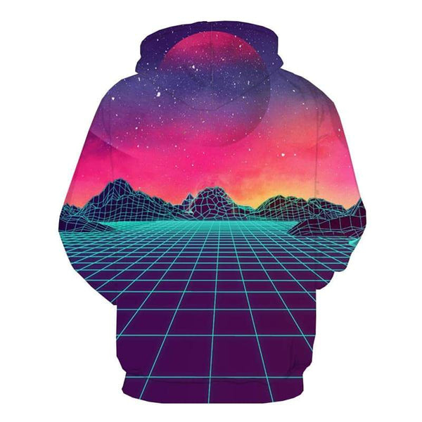 
Galaxy Sweatshirts men Moon Hooded Casual Technology Sweatshirt Printed Grid Hoodie Print - KYKU
                