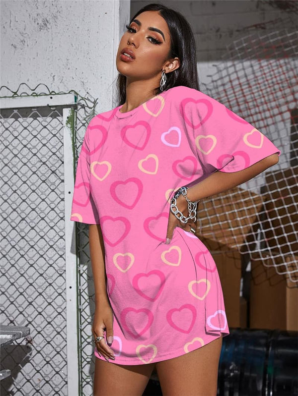 
Love T Shirt Women Flame Summer Couples T-shirts 3d Harajuku Shirt Print
                