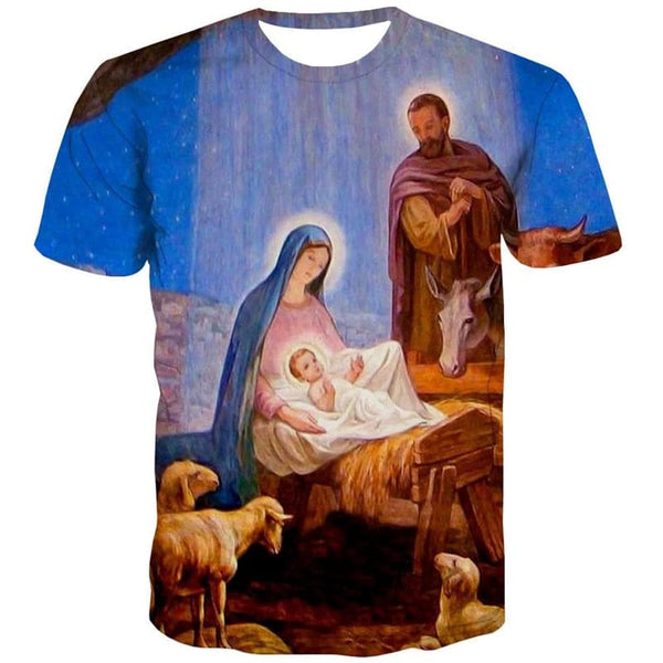 
Christian T shirt Men Animal Anime Clothes Jesus Tshirts Casual Galaxy Funny T shirts
                