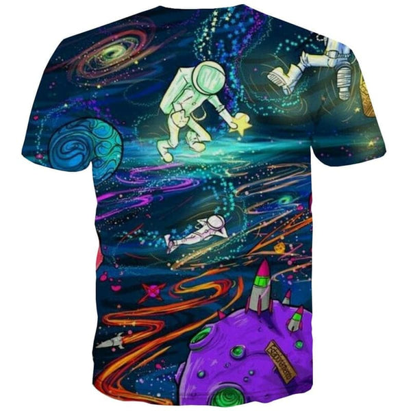 
Astronaut T shirt Men Graffiti Tshirt Printed Colorful Funny T shirts Painting Anime Clothes
                