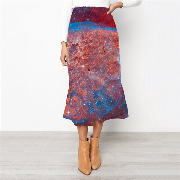 Galaxy Skirt Women Space Rock Frauen Universe High waist skirts Womens Clothing