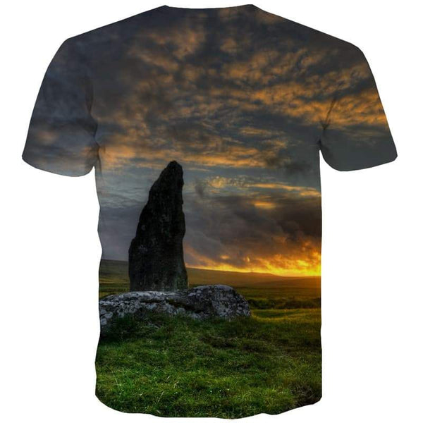
Cloud T-shirt Men Landscape Tshirts Cool Grassland T-shirts Graphic Sunset T-shirts 3d Harajuku T shirts Funny - KYKU
                