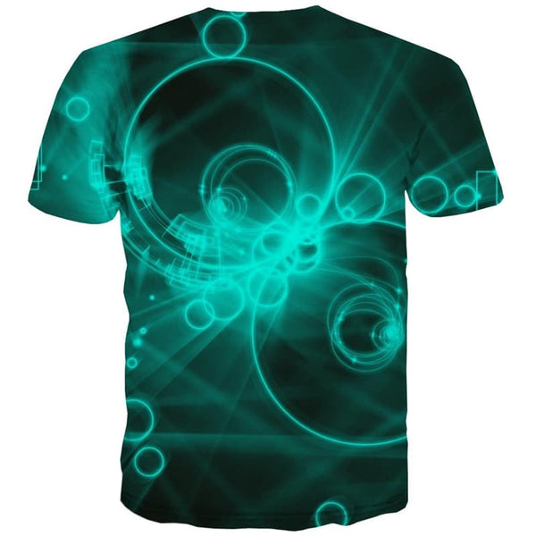 
Psychedelic T-shirt Men Abstract Tshirt Printed Green T-shirts 3d Short Sleeve
                